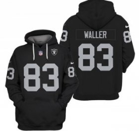 Wholesale Cheap Men\'s Las Vegas Raiders #83 Darren Waller Black 2021 Pullover Hoodie