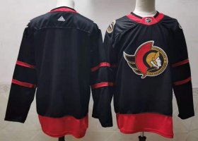 Wholesale Cheap Men\'s Ottawa Senators Blank Black Adidas 2020-21 Stitched NHL Jersey