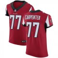 Wholesale Cheap Nike Falcons #77 James Carpenter Red Team Color Men's Stitched NFL Vapor Untouchable Elite Jersey