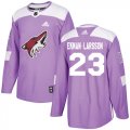 Wholesale Cheap Adidas Coyotes #23 Oliver Ekman-Larsson Purple Authentic Fights Cancer Stitched NHL Jersey