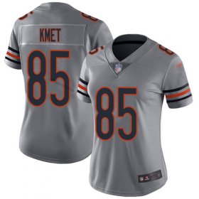 Wholesale Cheap Nike Bears #85 Cole Kmet Silver Women\'s Stitched NFL Limited Inverted Legend Jersey