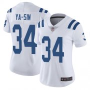 Wholesale Cheap Nike Colts #34 Rock Ya-Sin White Women's Stitched NFL Vapor Untouchable Limited Jersey