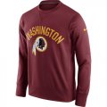 Wholesale Cheap Men's Washington Redskins Nike Burgundy Sideline Circuit Performance Sweatshirt