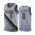 Wholesale Cheap Portland Trail Blazers #0 Damian Lillard Gray NBA Swingman 2020-21 Earned Edition Jersey