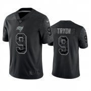 Wholesale Cheap Men's Tampa Bay Buccaneers #9 Joe Tryon Black Reflective Limited Stitched Jersey