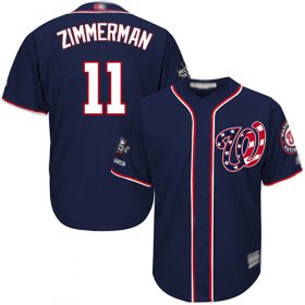 Wholesale Cheap Nationals #11 Ryan Zimmerman Navy Blue New Cool Base 2019 World Series Champions Stitched MLB Jersey