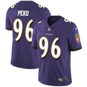 Wholesale Cheap Nike Ravens #96 Domata Peko Sr Purple Team Color Men\'s Stitched NFL Vapor Untouchable Limited Jersey
