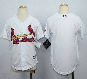 Wholesale Cheap Cardinals Blank White Cool Base Stitched Youth MLB Jersey