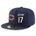 Wholesale Cheap Chicago Bears #17 Alshon Jeffery Snapback Cap NFL Player Navy Blue with White Number Stitched Hat