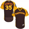 Wholesale Cheap Giants #35 Brandon Crawford Brown Flexbase Authentic Collection 2016 All-Star National League Stitched MLB Jersey