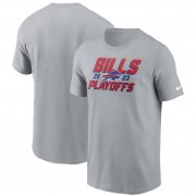 Cheap Men's Buffalo Bills Gray 2023 Playoffs Iconic T-Shirt