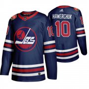 Wholesale Cheap Winnipeg Jets #10 Dale Hawerchuk Men's 2019-20 Heritage Classic Wha Navy Stitched NHL Jersey