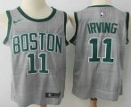 Wholesale Cheap Men's Boston Celtics #11 Kyrie Irving Gray NBA Swingman City Edition Jersey