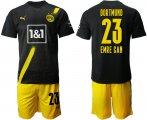 Wholesale Cheap Men 2020-2021 club Dortmund away 23 black Soccer Jerseys
