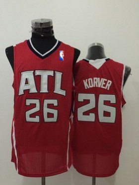 Wholesale Cheap Men\'s Atlanta Hawks #26 Kyle Korver Red Swingman Jersey