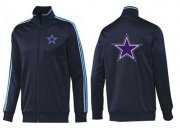 Wholesale Cheap NFL Dallas Cowboys Team Logo Jacket Dark Blue_2