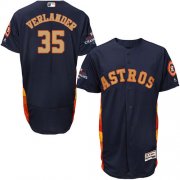 Wholesale Cheap Astros #35 Justin Verlander Navy Blue FlexBase Authentic 2018 Gold Program Cool Base Stitched MLB Jersey
