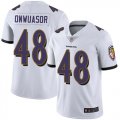 Wholesale Cheap Nike Ravens #48 Patrick Onwuasor White Men's Stitched NFL Vapor Untouchable Limited Jersey