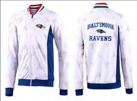 Wholesale Cheap NFL Baltimore Ravens Heart Jacket White