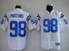 Wholesale Cheap Colts #98 Robert Mathis White Stitched NFL Jersey