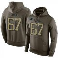 Wholesale Cheap NFL Men's Nike Carolina Panthers #67 Ryan Kalil Stitched Green Olive Salute To Service KO Performance Hoodie