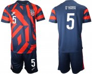 Wholesale Cheap Men 2020-2021 National team United States away 5 blue Nike Soccer Jersey