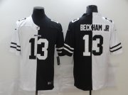 Wholesale Cheap Men's Cleveland Browns #13 Odell Beckham Jr White Black Peaceful Coexisting 2020 Vapor Untouchable Stitched NFL Nike Limited Jersey