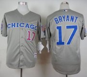 Wholesale Cheap Cubs #17 Kris Bryant Grey 1990 Turn Back The Clock Stitched MLB Jersey