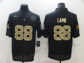 Wholesale Cheap Men\'s Dallas Cowboys #88 CeeDee Lamb Black Camo 2020 Salute To Service Stitched NFL Nike Limited Jersey
