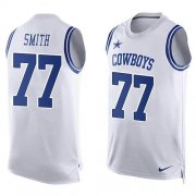 Wholesale Cheap Nike Cowboys #77 Tyron Smith White Men's Stitched NFL Limited Tank Top Jersey