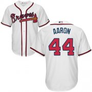 Wholesale Cheap Braves #44 Hank Aaron White Cool Base Stitched Youth MLB Jersey