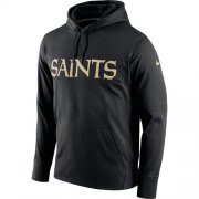 Wholesale Cheap Men's New Orleans Saints Nike Black Circuit Wordmark Essential Performance Pullover Hoodie