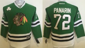 Wholesale Cheap Blackhawks #72 Artemi Panarin Green Stitched Youth NHL Jersey