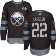 Wholesale Cheap Adidas Sabres #22 Johan Larsson Black 1917-2017 100th Anniversary Stitched NHL Jersey