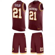 Wholesale Cheap Nike Redskins #21 Sean Taylor Burgundy Red Team Color Men's Stitched NFL Limited Tank Top Suit Jersey
