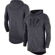Wholesale Cheap Nike Cincinnati Bengals Heathered Charcoal Fan Gear Tonal Slub Hooded Long Sleeve T-Shirt