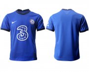 Wholesale Cheap Men 2020-2021 club Chelsea home aaa version blank blue Soccer Jerseys