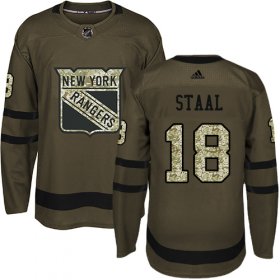 Wholesale Cheap Adidas Rangers #18 Marc Staal Green Salute to Service Stitched Youth NHL Jersey