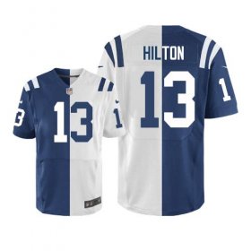 Wholesale Cheap Nike Colts #13 T.Y. Hilton Royal Blue/White Men\'s Stitched NFL Elite Split Jersey