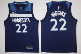 Wholesale Cheap Men\'s Minnesota Timberwolves #22 Andrew Wiggins New Navy Blue 2017-2018 Nike Swingman Stitched NBA Jersey