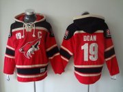 Wholesale Cheap Coyotes #19 Shane Doan Red Sawyer Hooded Sweatshirt Stitched NHL Jersey