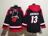 Wholesale Cheap Men's Miami Heat #13 Bam Adebayo Black Ageless Must-Have Lace-Up Pullover Hoodie