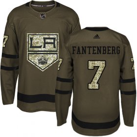 Wholesale Cheap Adidas Kings #7 Oscar Fantenberg Green Salute to Service Stitched NHL Jersey