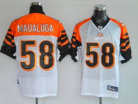 Wholesale Cheap Bengals #58 Rey Maualuga White Stitched NFL Jersey