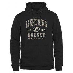 Wholesale Cheap Men\'s Tampa Bay Lightning Black Camo Stack Pullover Hoodie