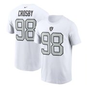 Wholesale Cheap Las Vegas Raiders #98 Maxx Crosby Nike Team Player Name & Number T-Shirt White