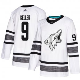 Wholesale Cheap Adidas Coyotes #9 Clayton Keller White Authentic 2019 All-Star Stitched Youth NHL Jersey
