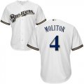 Wholesale Cheap Brewers #4 Paul Molitor White Cool Base Stitched Youth MLB Jersey