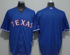 Wholesale Cheap Rangers Blank Blue New Cool Base Stitched MLB Jersey