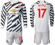 Wholesale Cheap 2021 Men Manchester united away long sleeve 17 soccer jerseys
